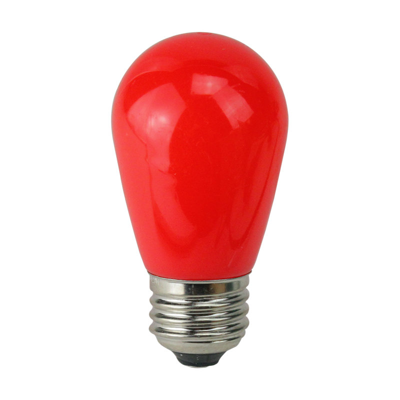 Ampoules de rechange opaques DEL de Noël S14, Rouge, H 4 po x l 10 po x P 10 po