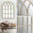 Distressed Solid Wood Arch Mirror-1405248095