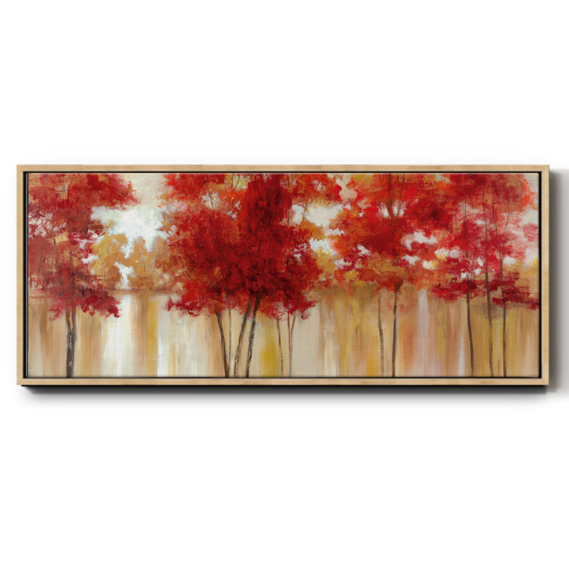 Arbres rouges - toile encadrée