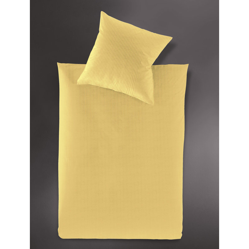 Lumen 2 Piece Duvet Cover Set, 155 x 220cm - 1 Pillowcase (80 x 80 cm), Dark yellow