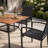 4-Person Square Patio Dining Set With Stackable Textilene Chairs-732170724