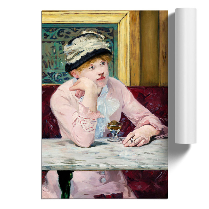 Plum Brandy by Edouard Manet - No Frame Painting, 30cm H x 21cm W x 0.1cm D
