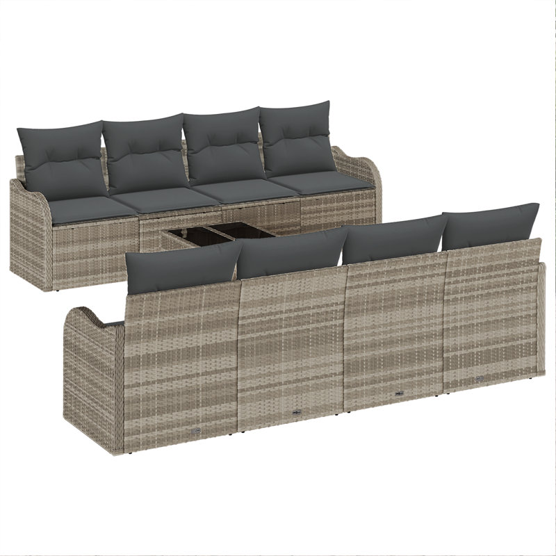 231 cm W Patio Sofa with Cushions
