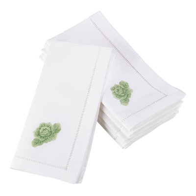Villasenor Cotton Embroidered Square Napkin