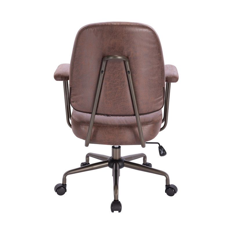 17 Stories Rouet Suede Task Chair, Coffee
