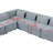 Modular Sofa Chenille Fabric,  Simple And Grand, The Seat And Back Is Very Soft. This Is Also A KNOCK DOWN Sofa