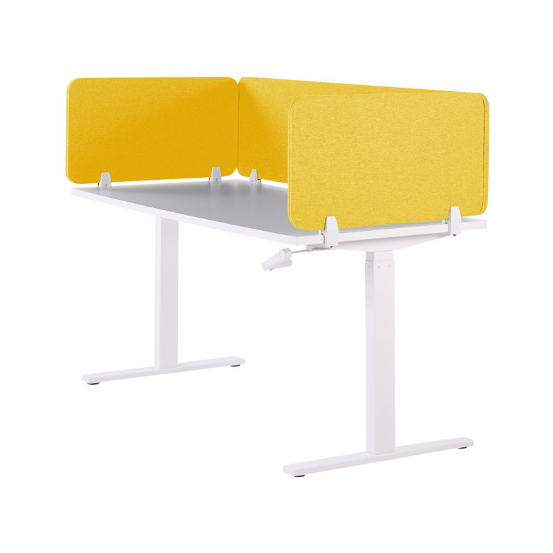 Wally Desk Dividers, 160cm x 40 cm, Yellow