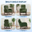 Chaise berçante rembourrée avec repose-pieds et poche latérale-1016721592-1016721595