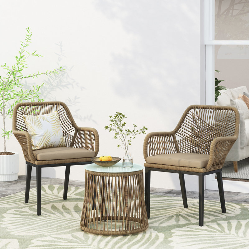 Oshin Outdoor Wicker Chat Set