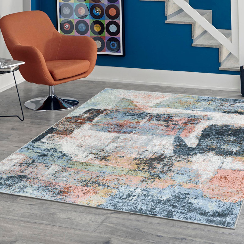 Hankinson Abstract Indoor Rug, Rectangle 7'10" x 10'