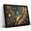 Art mural sur toile noir encadré pour le salon, la chambre à coucher, le bureau ou le vestibule - décoration murale décorative avec motif abstrait-130570327-130570343