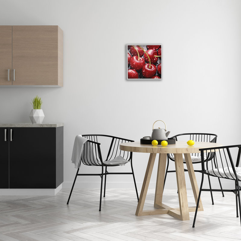 Art juteux encadré de jolies cerises juteuses par RB, Estampe numérique Farmhouse, H 17 po x l 17 po
