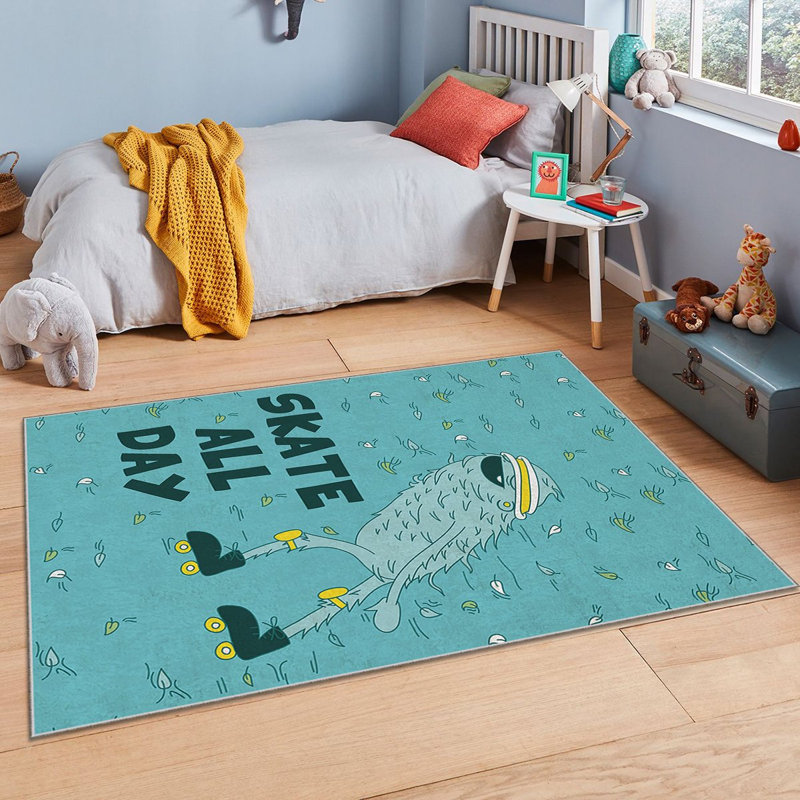 Luxurious Area Rug, 4.6 x 7.2 ft, 100% Polyester, 740 g/m² | Non-Slip Felt Dot Underside, Laminated Sponge for Comfort, Antibacterial & Easy to Clean | Stylish Velvet Fabric with Digital Print, Machine Washable