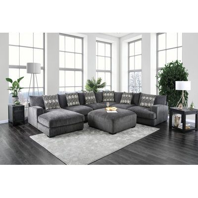 Ruthanne 146.5" Wide Modular Sectional with Ottoman