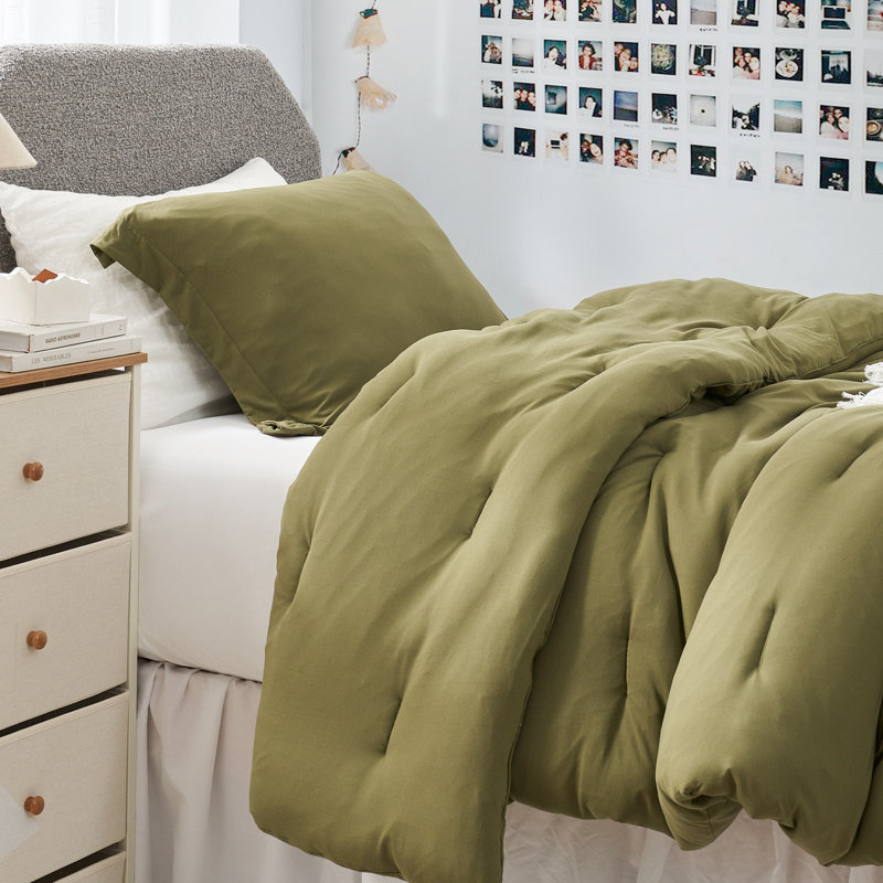 Summertime Thick - Coma Inducer Oversized Comforter Set, Green, Twin Extra Long Comforter + 1 Standard Sham