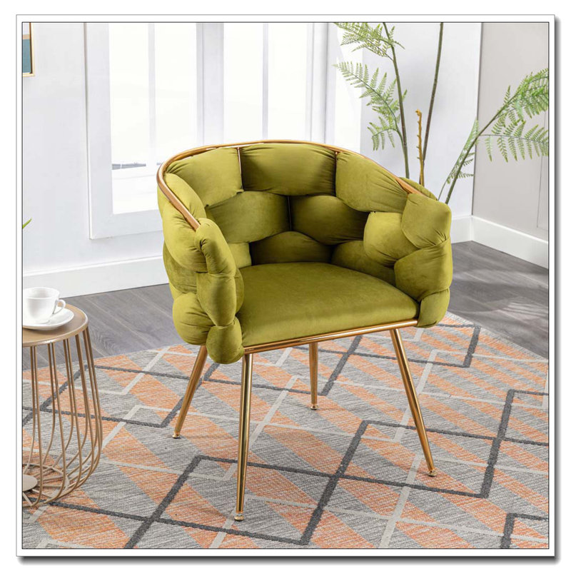 Ensemble de 2 tabourets de luxe, simple, moderne, loisir, simple, canapé, chambre à coucher, paresseux, commode, tabouret, manucure, dossier, vert olive