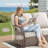 Patio Outdoor 3-Seat Sofa, Outdoor Conversation Furniture, All-Weather Rattan Couch With Cushion-90148016-90148022
