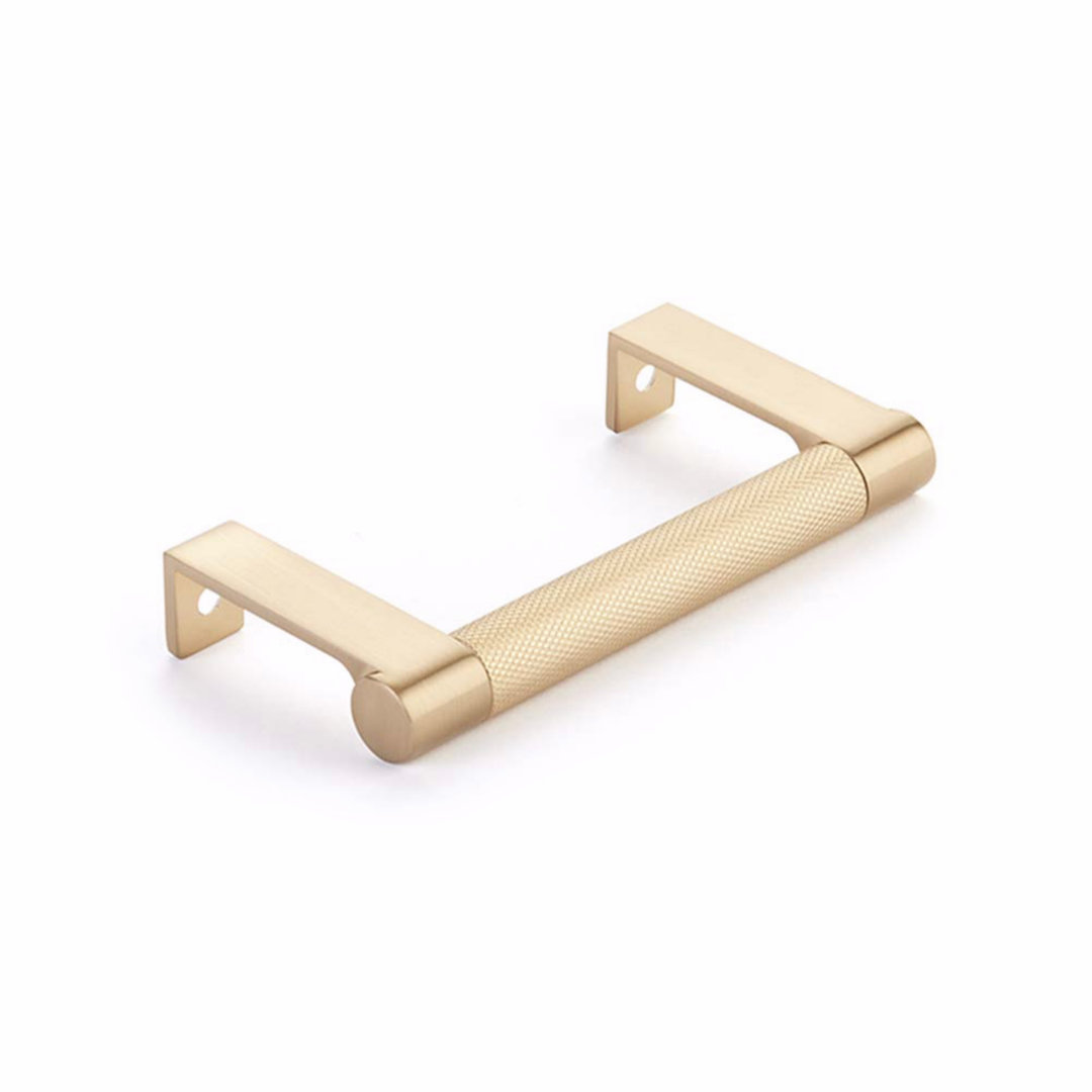 Emtek Select Cabinet Edge Pull 3-3/4in Center-to-Center, Round Stem & Knurled Pull Emtek 