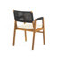 Ensemble repas d'extérieur en bois d'acacia avec coussin 3 pièces