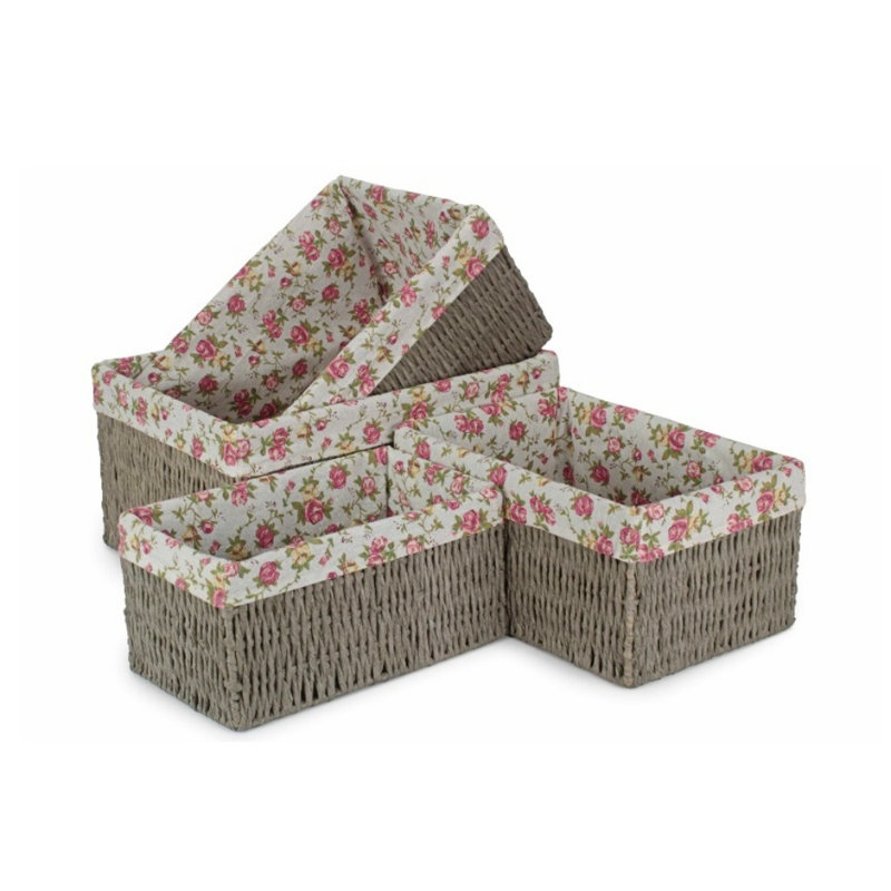 Fleur De Lis Living Seagrass Decorative Basket