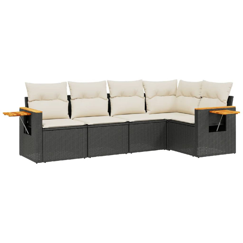 Vidaxl Garden Sofa Set Black
