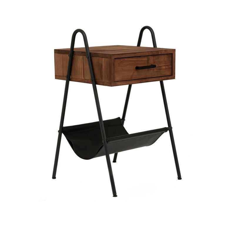 Table de bout abstraite avec rangement