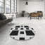Tapis décoratif géométrique noir Ruark-1009155080