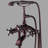 39-3/4 In. Double-Handle Freestanding Floor Mounted Bathtub Filler Faucets With Hand Held Shower Head In-111704734