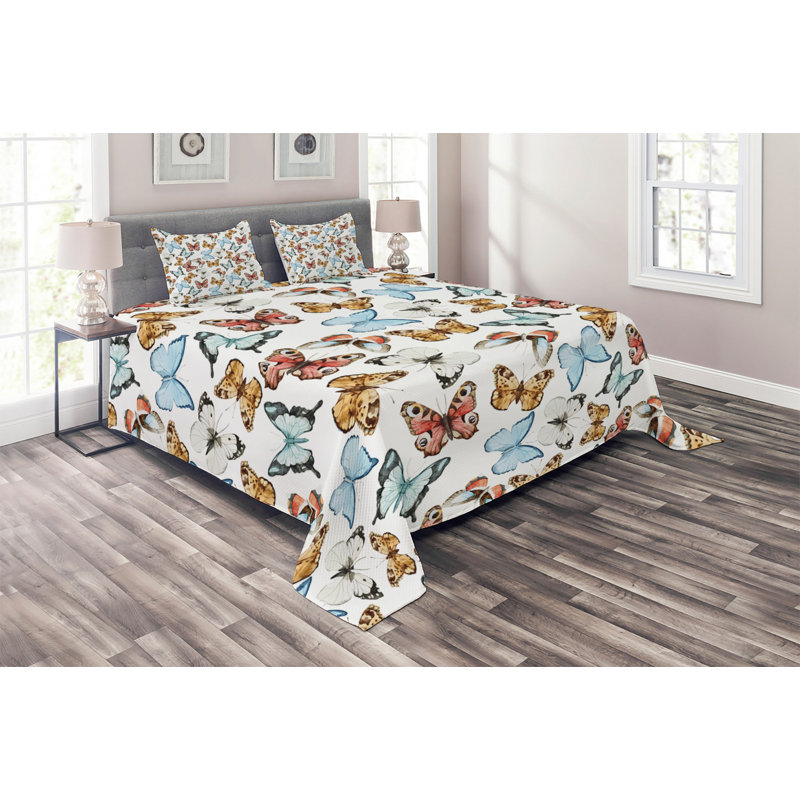 Herbs Polyester Coverlet, King Bedspread + 2 Shams