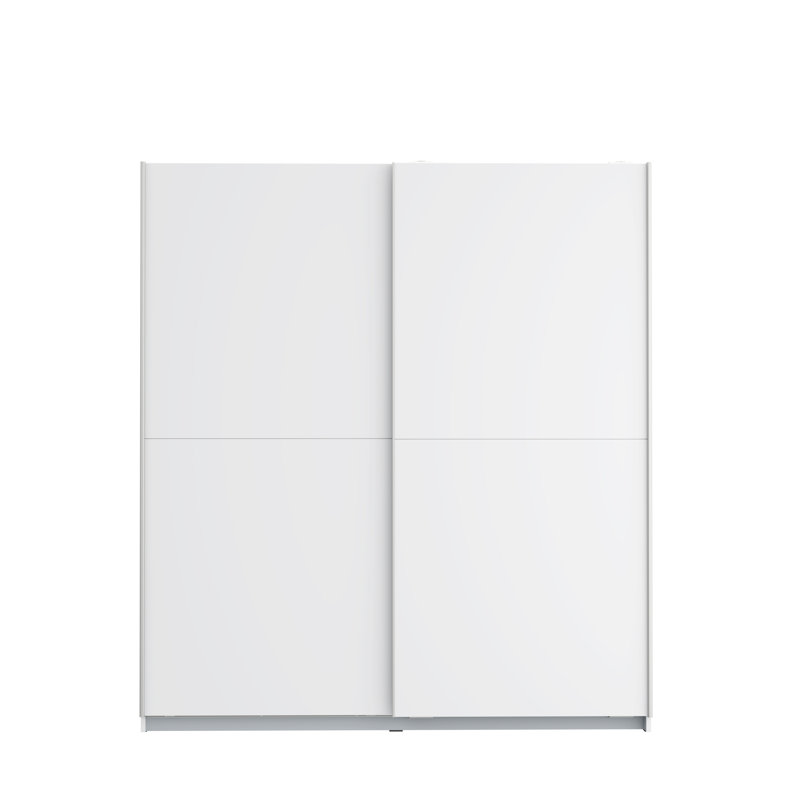 Anglers Park 2 Door Manufactured Wood Wardrobe, White, Basic