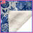 Blue White Floral Pattern Blankets-127457547