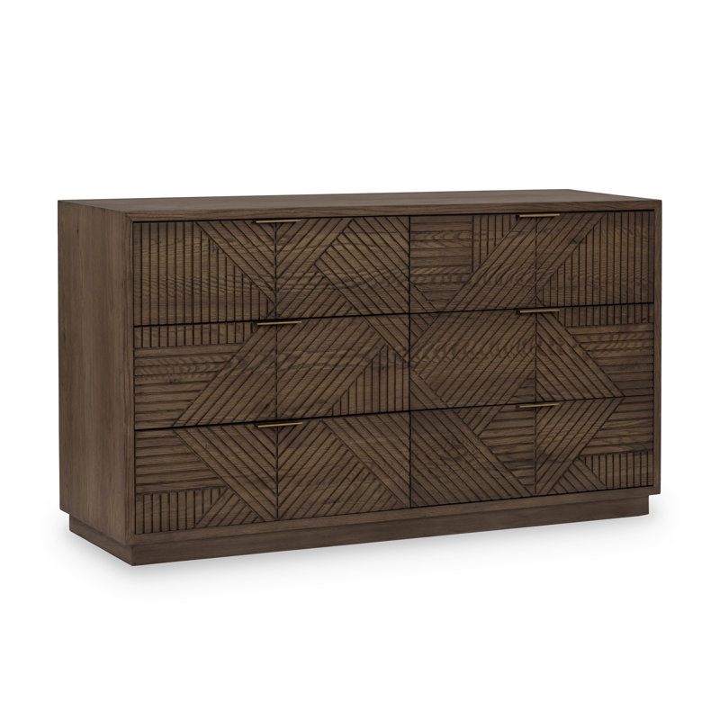 Santa Clara 6-drawer Wood Dresser, Toasted Brown