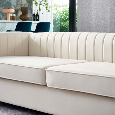 Velvet Modern Velvet Sofa with Tufted Back and Stable Frame, Offering Comfort and Style for Your Living Space