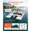 Quai flottant gonflable, plateforme de quai gonflable de 8 x 6 pi, tapis gonflable antidérapant avec sac de transport portable et échelle détachable, plate-forme flottante pour la plage