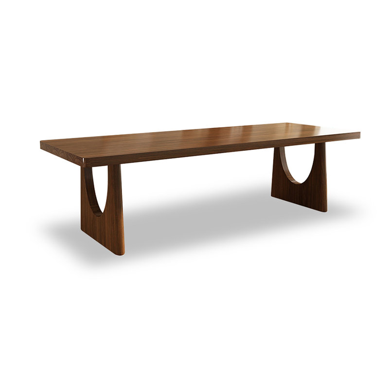 Brown Rectangular Solid Wood Dining Table, 29.53" H x 70.87" L x 31.3" W