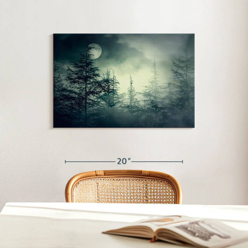 Forêt sombre et sombre, H 16 po x l 24 po