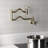 Kingston Brass Wendell Two-Handle 1-Hole Wall Mount Pot Filler Faucet with Knurled Handle-87907573