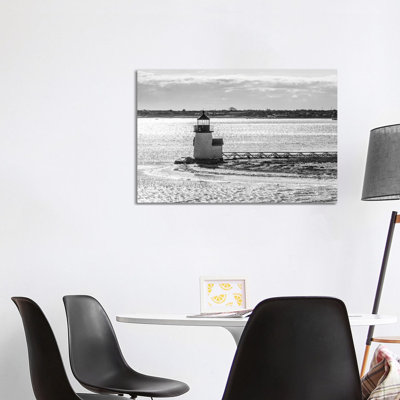 Usa, New England, Massachusetts, Nantucket Island, Nantucket Town, Brnt Point Lighthouse From Nantucket Ferry by Panoramic Images - Wrapped Canvas Print