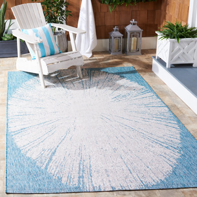 Courtyard Performance Abstract Indoor/Outdoor Area Rug