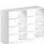 Commode 8 tiroirs avec grands tiroirs en tissu, blanc