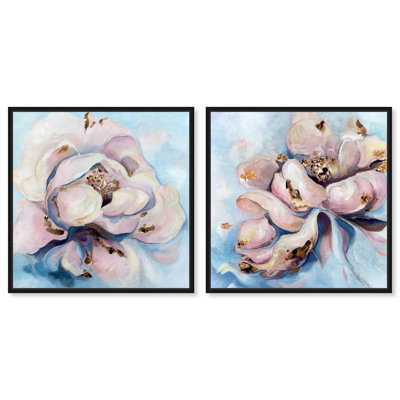 "Blush Pink Whimsy", ensemble de 2 reproductions d'art sur toile par 