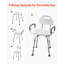 Swivel Shower Chair with Arms and Back, 400 lbs Heavy Duty Bench Seat for Inside Shower Stall and Bathtub, Height Adjustable Bathroom Bath Tub Seat for Adults, Seniors, Elderly and Disabled