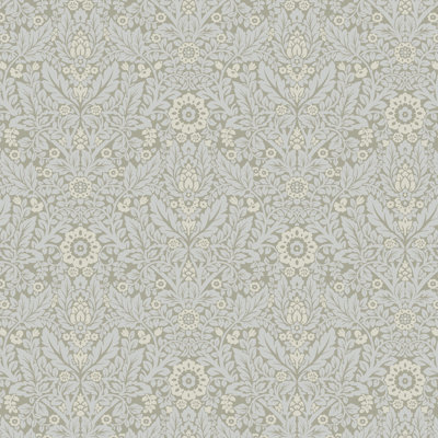Laura Ashley Delamore Stone Grey Wallpaper
