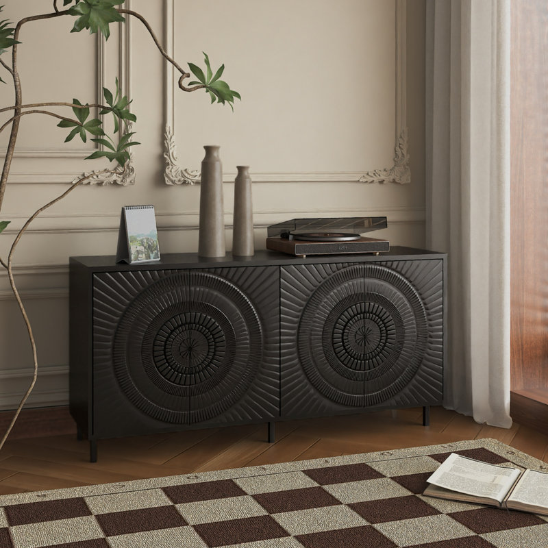 Mojo Wooden Accent Cabinet with Doors & Adjustable Shelves
