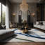 Tapis gris soyeux et moelleux-100889786