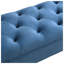 Banc de lit rembourré en velours avec 2 coussins, bleu-129757619-129757613
