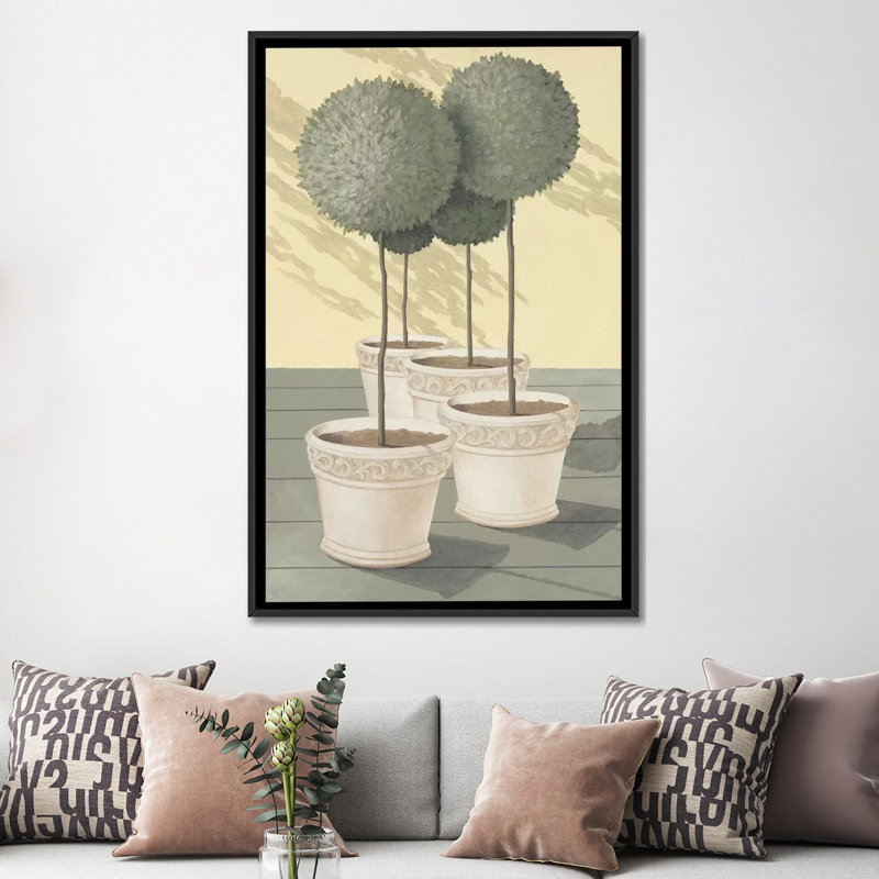 «Buxus» par Franz Heigi - reproduction d'art sur toile tendue, H 26 po x l 18 po x P 1,5 po, Toile avec cadre noir