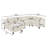 U-Shaped Sectional Sofa With Storage And USB Ports-679831699