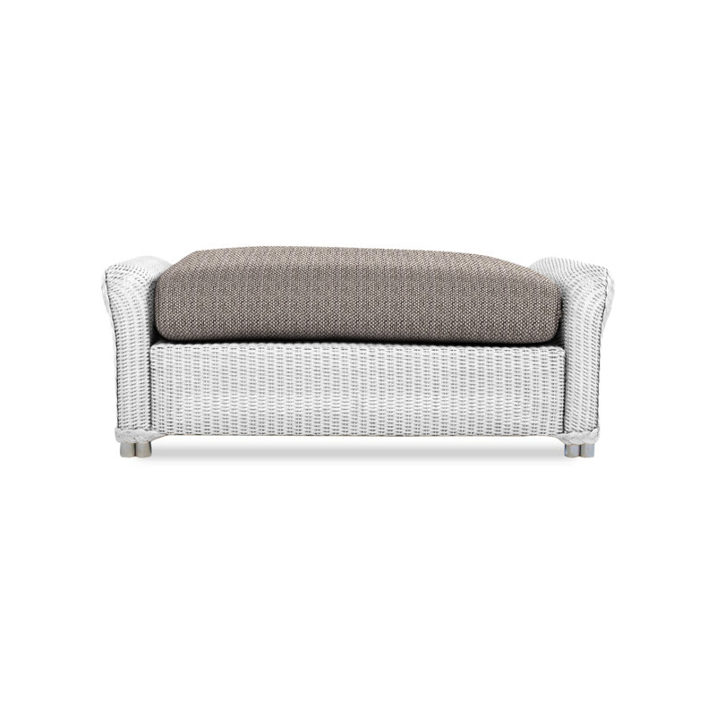 Reflections Outdoor Ottoman, Canvas Canvas Sunbrella® Canvas, White