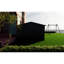 Abri de jardin en métal 12 pi x 10 pi noir avec fenêtre et porte coulissante-117289558